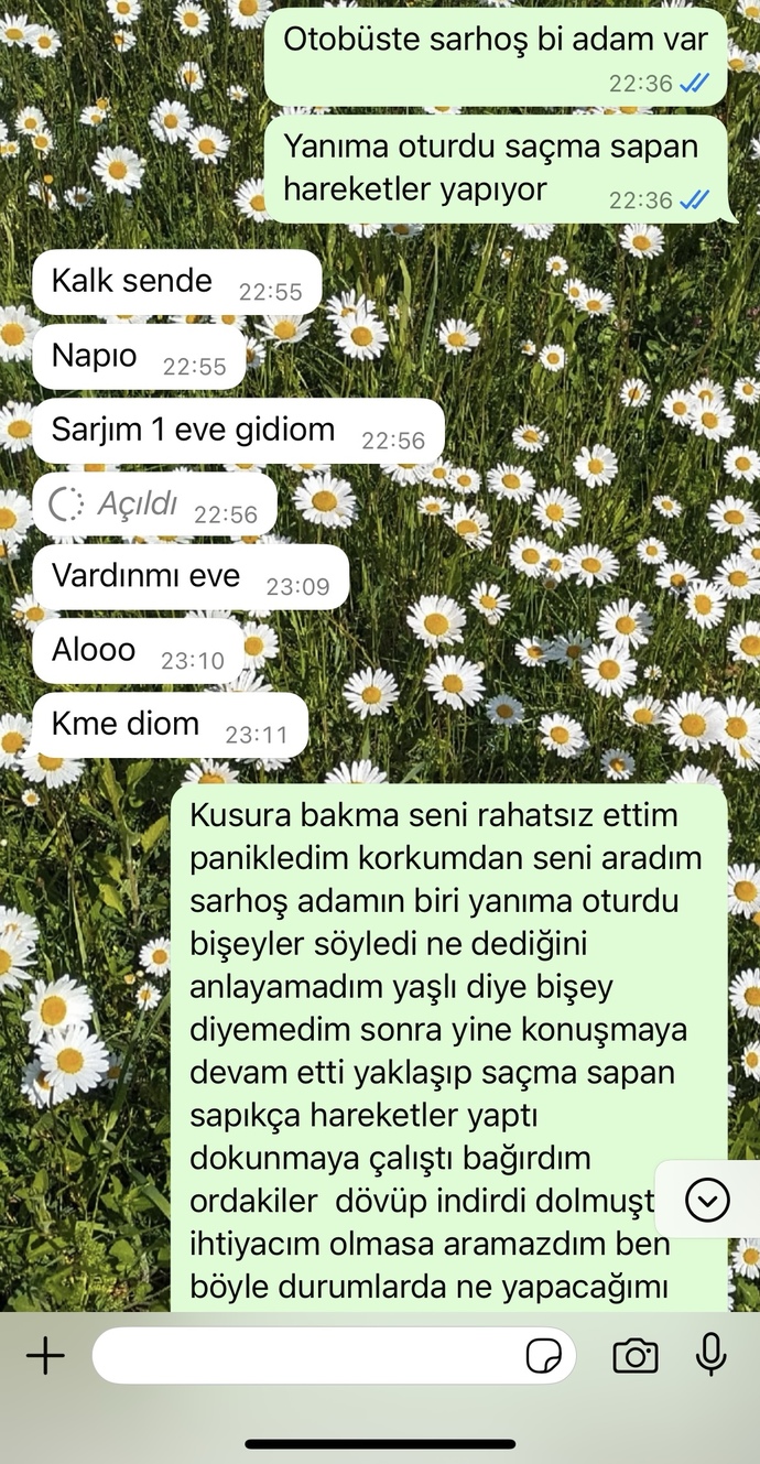 Bugün dolmuşta tacize uğradım ve erkek arkadaşımın tavırı buydu ne yapmalıyım?