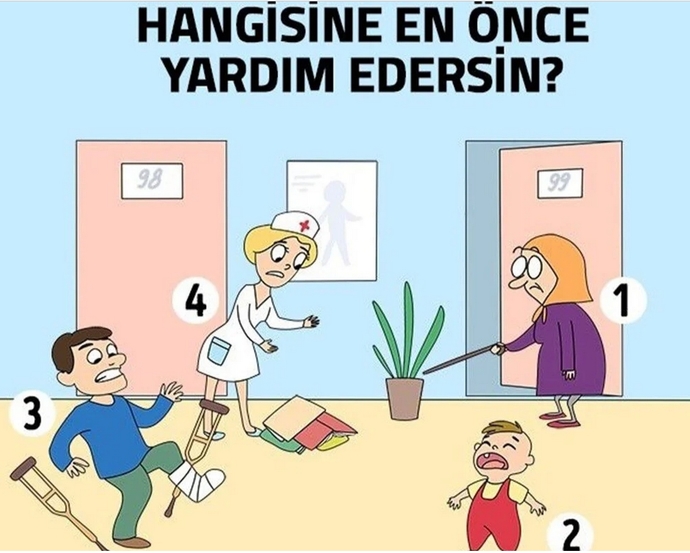 En önce hangisine yardım ederdiniz?