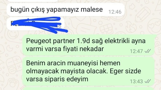 Oto yedek parçacı cevap vermiyor ne yapmalıyım?