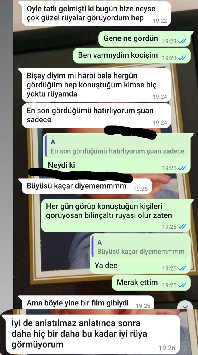 Bu ne ya erkek arkadasimin ruya anlatılmaz buyusu kacar demesinde ki amac ne?