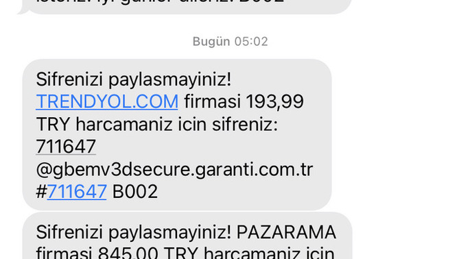 Bu mesajlar ne alaka?