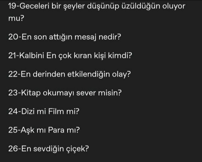 Ne sormak istiyorsun?