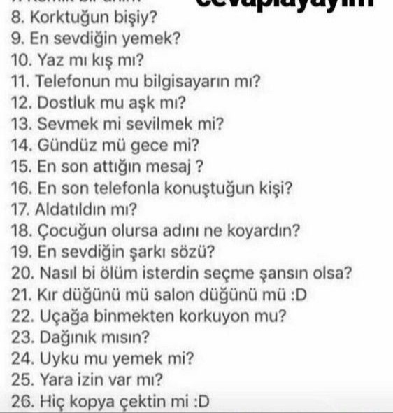 Ne sormak istiyorsun?