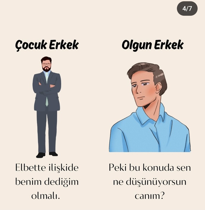 Olgun erkek ve çocuk erkek arasındaki fark nedir?