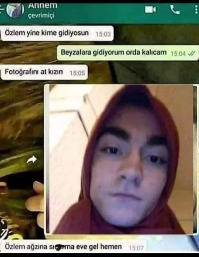 Anneme arkadaşıma gidiyorum dedim inanmadı, neden inanmamış olabilir?