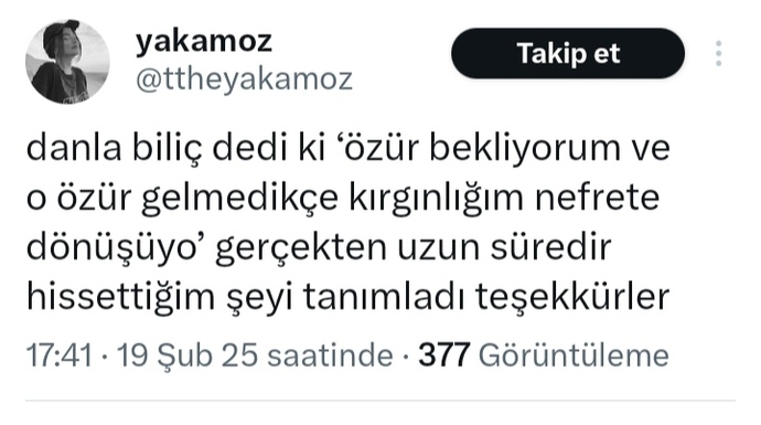 Özür dilemeyi bilir misiniz?
