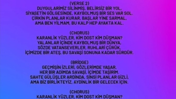 Günümüz siyasetiyle ilgili şiirim nasıl olmuş?