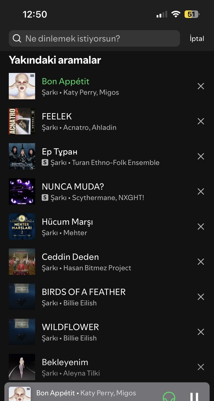 Kımler ne dınlıyor su an?
