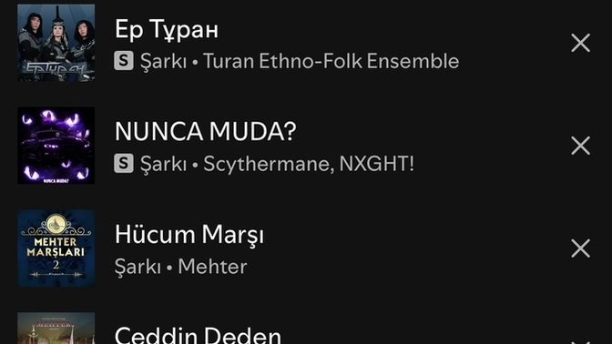 Kımler ne dınlıyor su an?
