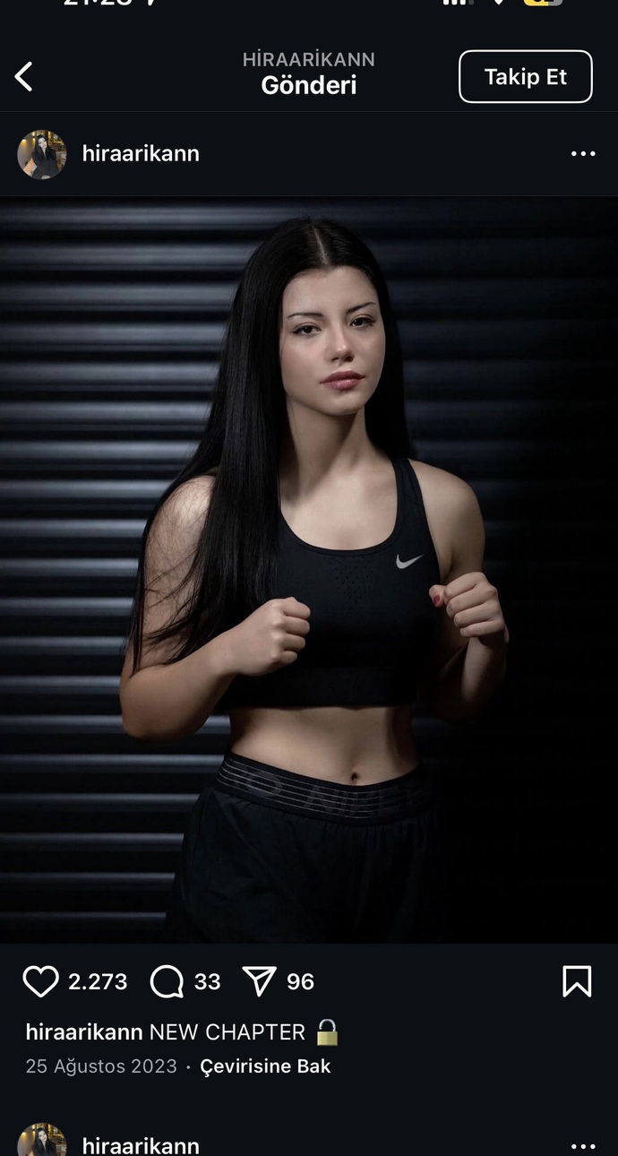 Hira arıkan diye bir hesap açılmış milli sporcumuz adına avd benle dövüşmek istediğini söylüyor?