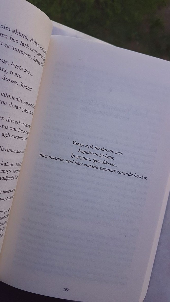 Unutamadığınız bir kitap cümlesini yazar mısınız?