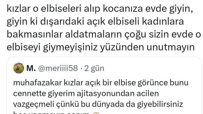 Bir erkek, karısı evde "açık" elbise giymiyor diye onu aldatabilir mi?