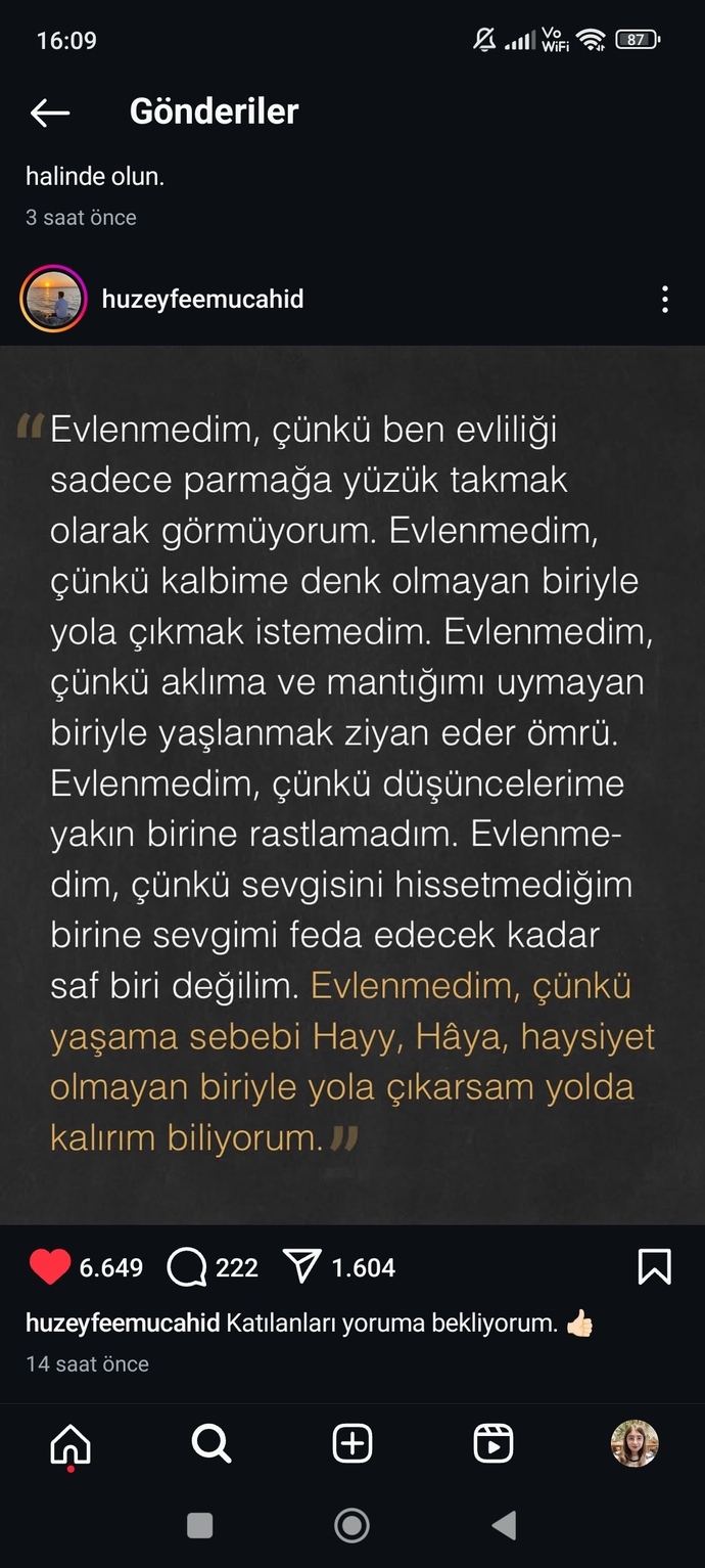 Neden evlenmdiniz?