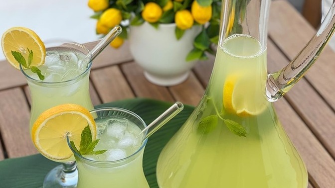 Ev yapımı bol buzlu Limonata severmisiniz🍋?