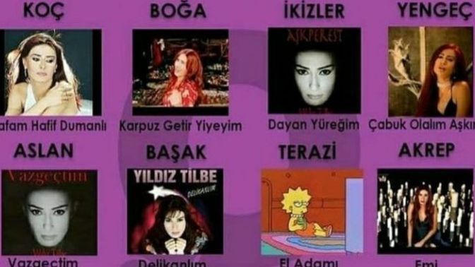 Burcuna göre Yıldız Tilbe şarkısı! Sana hangi şarkı çıktı?