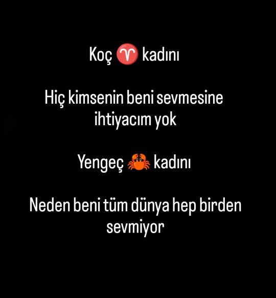 Yengeç 🦀 kadınları sevgi/ilgi arsızı mıdır?