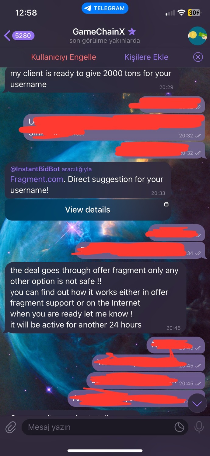 Arkadaşlar telegram kullanıcı adımı alacağını söylüyor sizde böyle bir şeyle karşılaştınız mı dolandırıcı diye tahmin ediyorum *