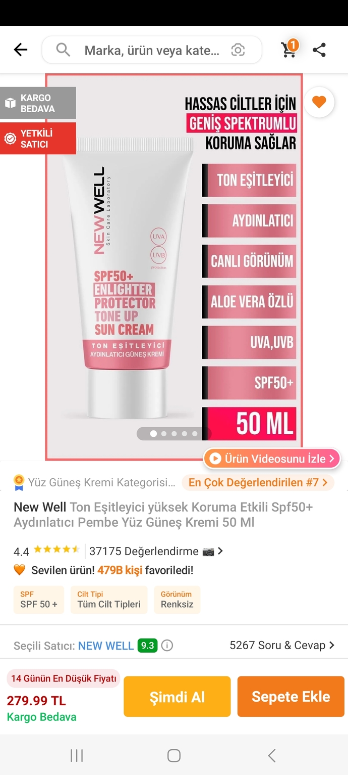 New well güneş kremlerini kullanan var mi?