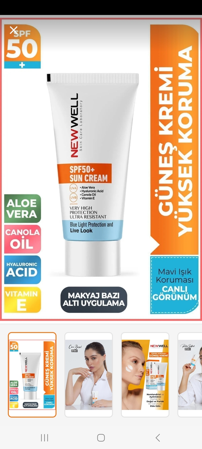 New well güneş kremlerini kullanan var mi?