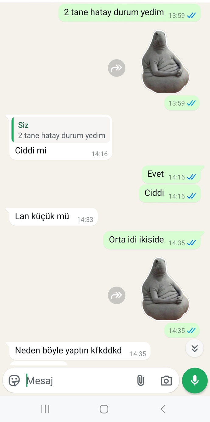 Açken siz siz misiniz?