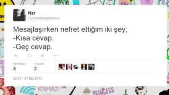 Mesajlaşırken nefret ettiğiniz şeyler nelerdir?