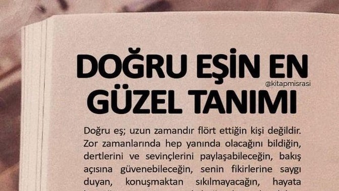 Doğru eşin tanımı sizce nasıldır?