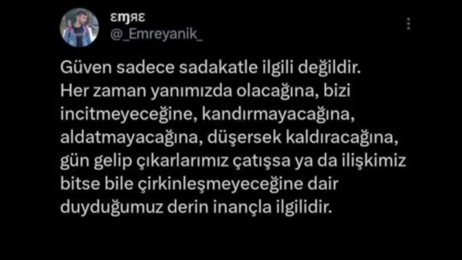 Güven sadece sadakatle mi ilgili?