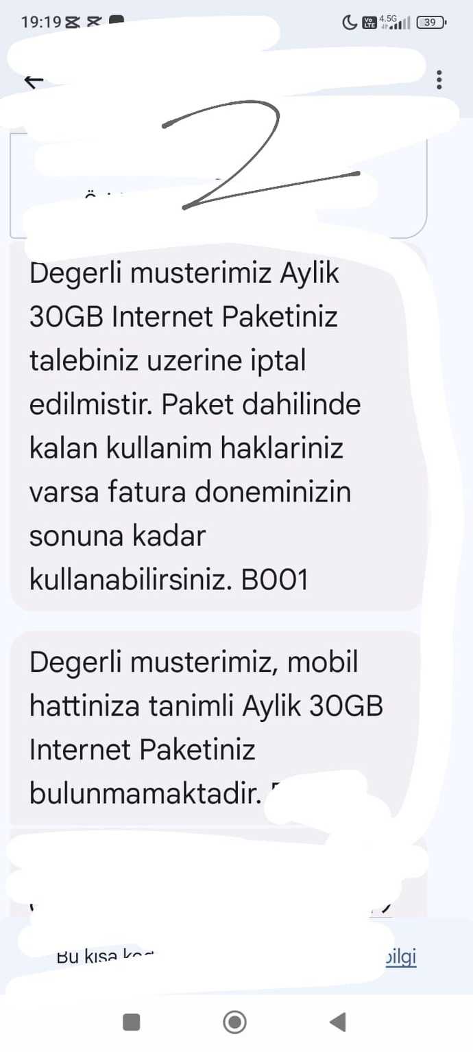 burada da iptal edildi diyor ama valla hattimda
