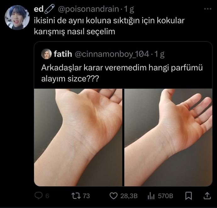 Erkeklere sorsan ikisi de aynı :s
