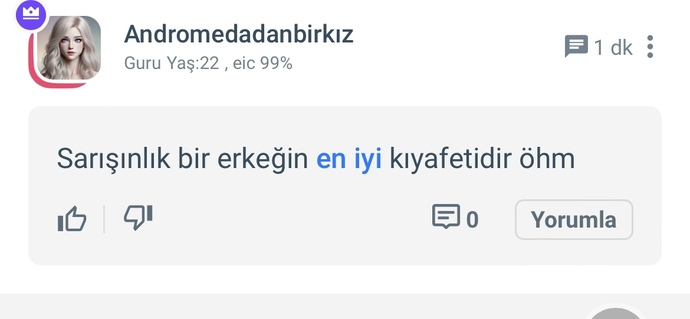 Sarışın mavi gözlü erkekler dünyanın nimetleri değil mi? Esmerler ögh?