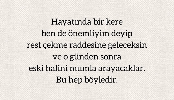 En son kime rest çektiniz?