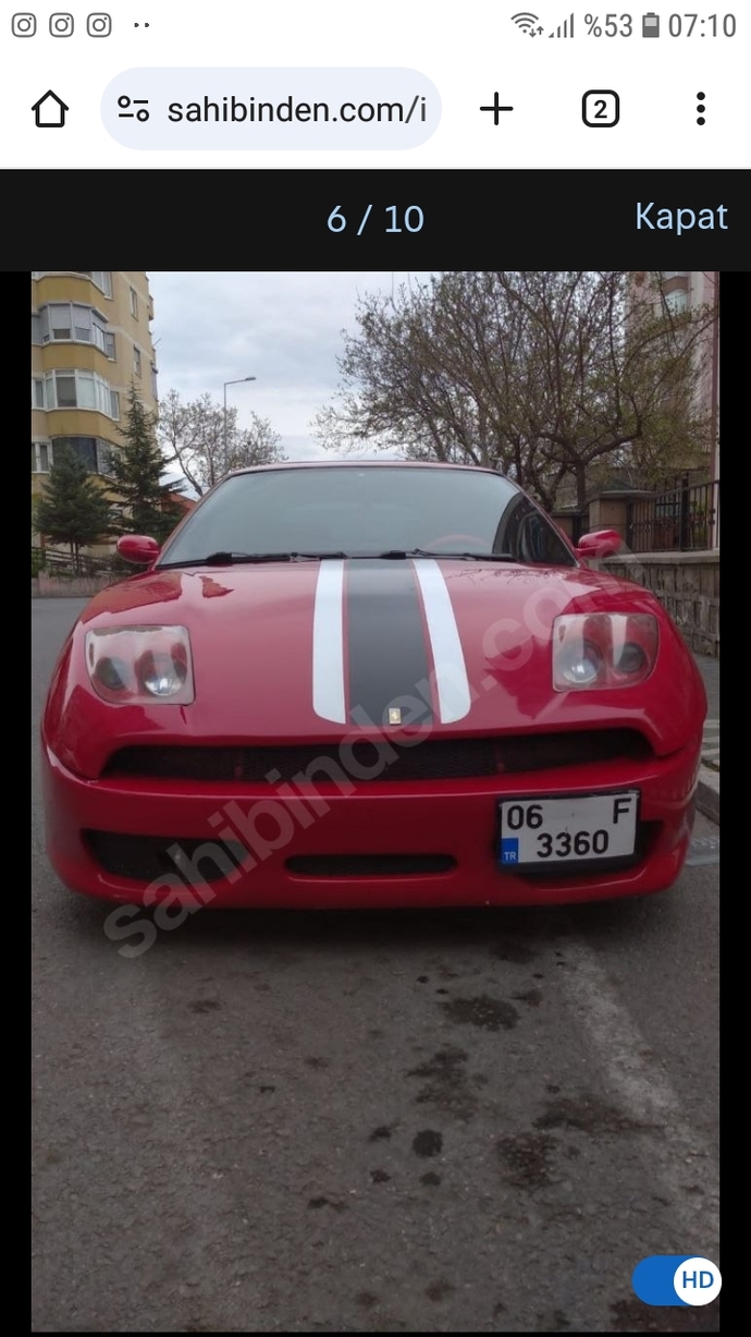 1996 model Fiat Coupe 2.0ın Ferrarileştirilmiş haline bayıldım. İnşaAllah alabilirim. Çok hoş değil mi?