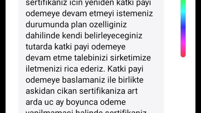 Bu mesaj ne anlama geliyor?