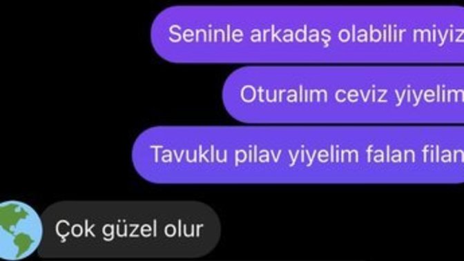 Size ilk mesaj nasıl atılmaz?