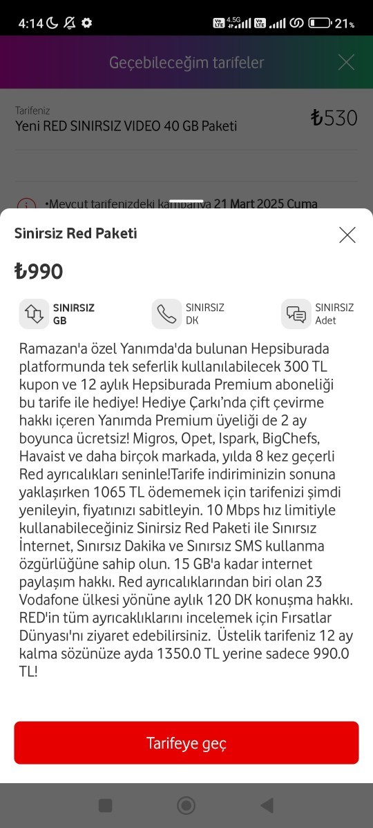 990 tl ye sınırsız İnternet alınır mı?