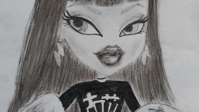 Karakalem bratz (jade) çizimim nasıl?