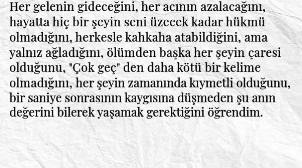 Yolun yarısına gelmiş bir yaşta olarak “ Ne öğrendin” şimdiye kadar deseler, ne söylerdiniz?