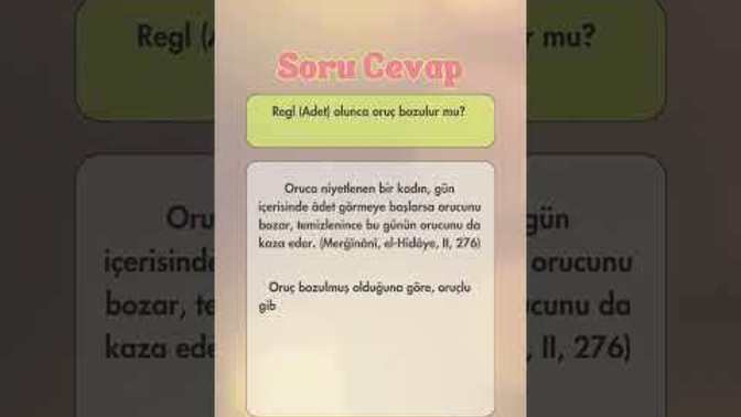 Regl Olunca Oruç Bozulur mu?