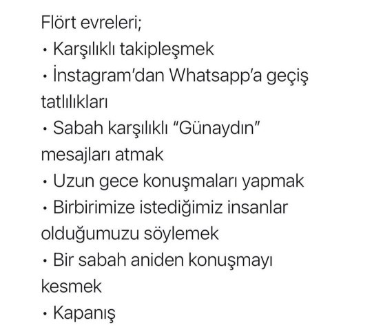 Flörtün evrelerini sıralamışlar, siz de katılıyor musunuz?