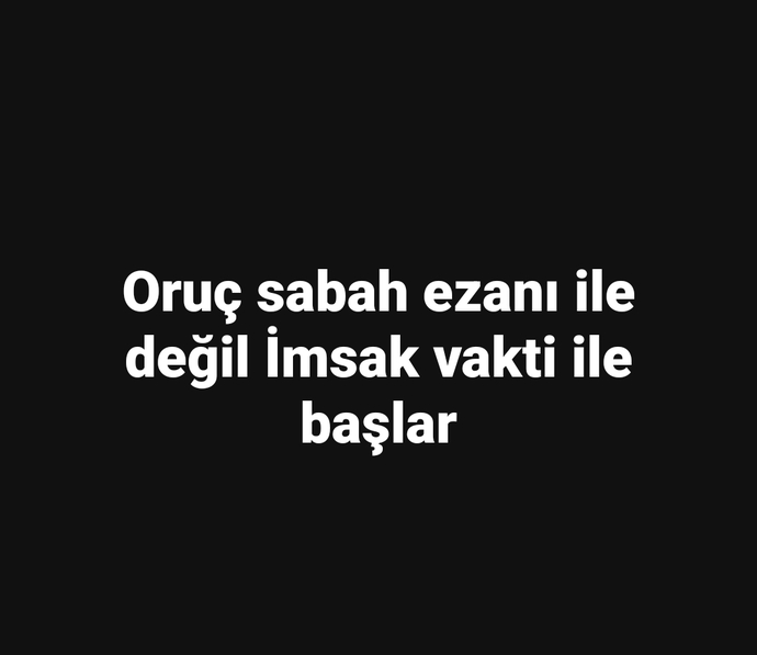 Oruç sabah ezanı ile mi başlar yoksa imsak vaktiyle mi?