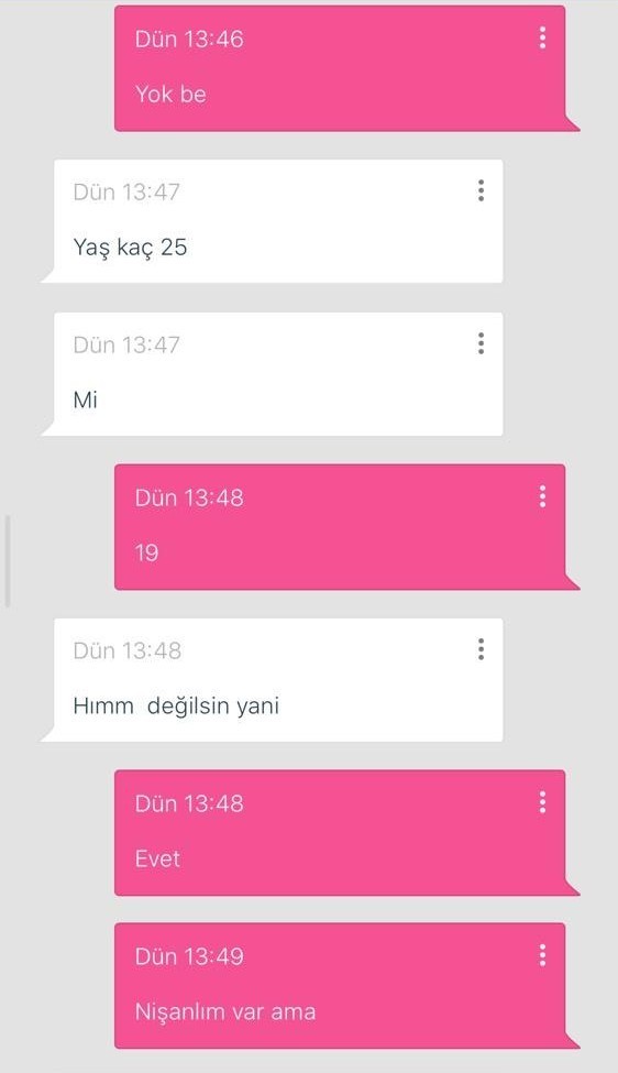 Sevgilisi olan bir kızın buradan böyle bir mesajlaşmaya dahil olması normal mi?