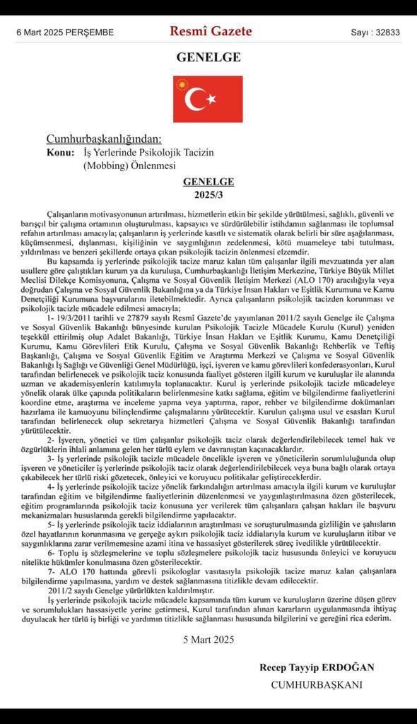 Mobbing genelgesi Resmi Gazetede yayımlandı! Hiç mobbing yaşadınız mı?