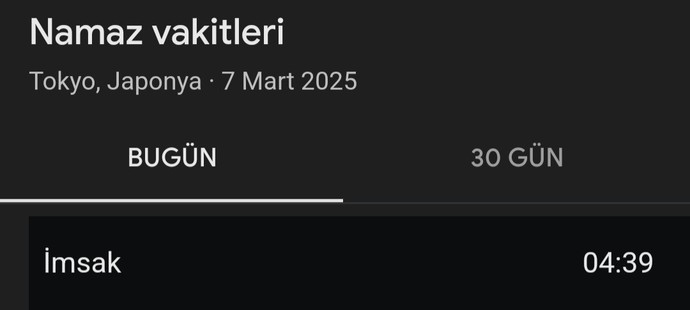 Saat kaçta imsak yapıyorsunuz?
