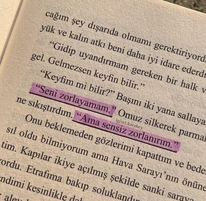 En sevdiğiniz kitap alıntısı nedir?