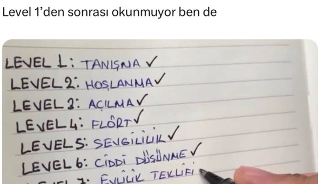Siz kaçıncı levelden sonrasını okuyamıyorsunuz?