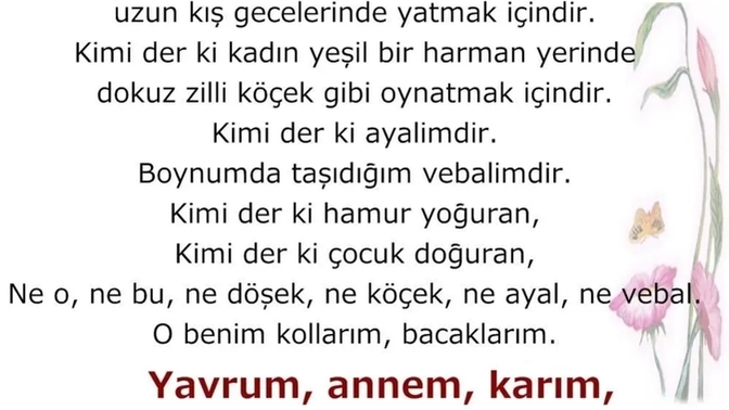 Sizin için "KADIN" ne demektir?