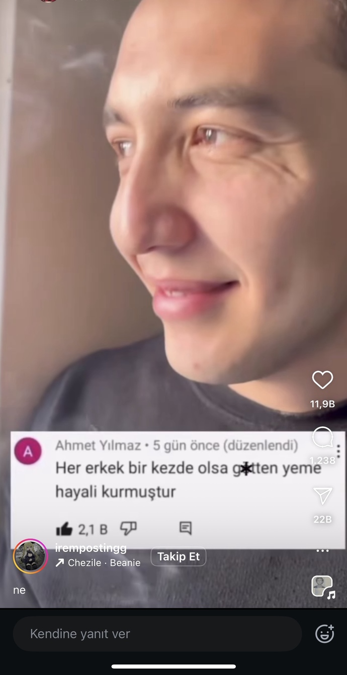 Flörtüme bunu attım?