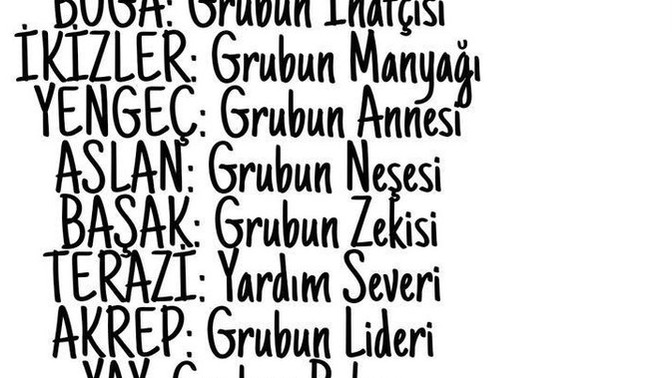 Burcunuza göre arkadaş gurubunda nesiniz?