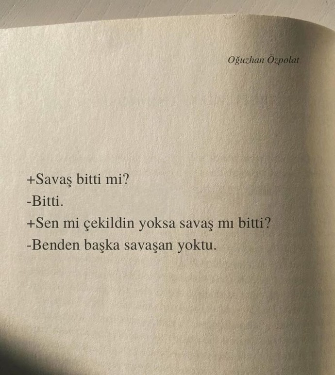 Bi kitap yazsan son sayfasında hangi söz olurdu?
