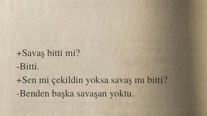 Bi kitap yazsan son sayfasında hangi söz olurdu?